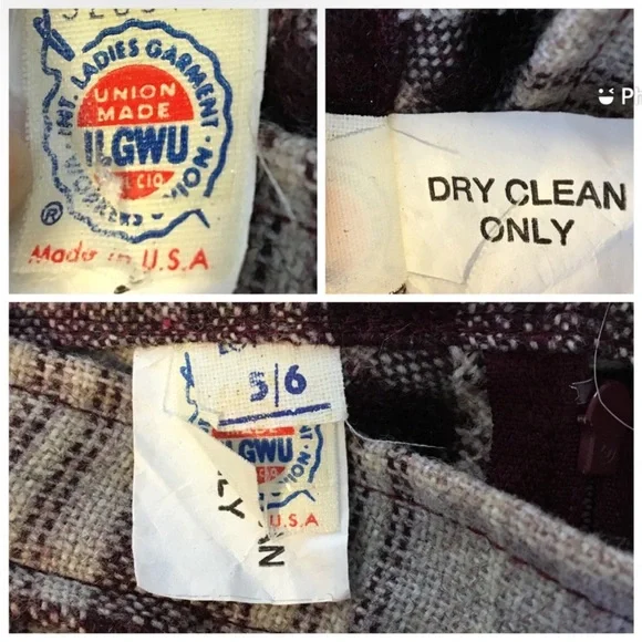 Vintage ILGWU 1970's Plaid A-Line Academia Skirt - Picture 2 of 5
